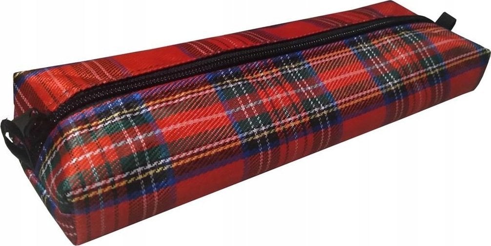 Piórnik 7R Piórnik szkolny NS02 kratka czerwona