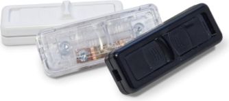 Plastrol Wyłącznik suwakowy przelotowy lub końcowy 2-torowy 2,5A/250V bezbarwny WS-2P (W-10103)