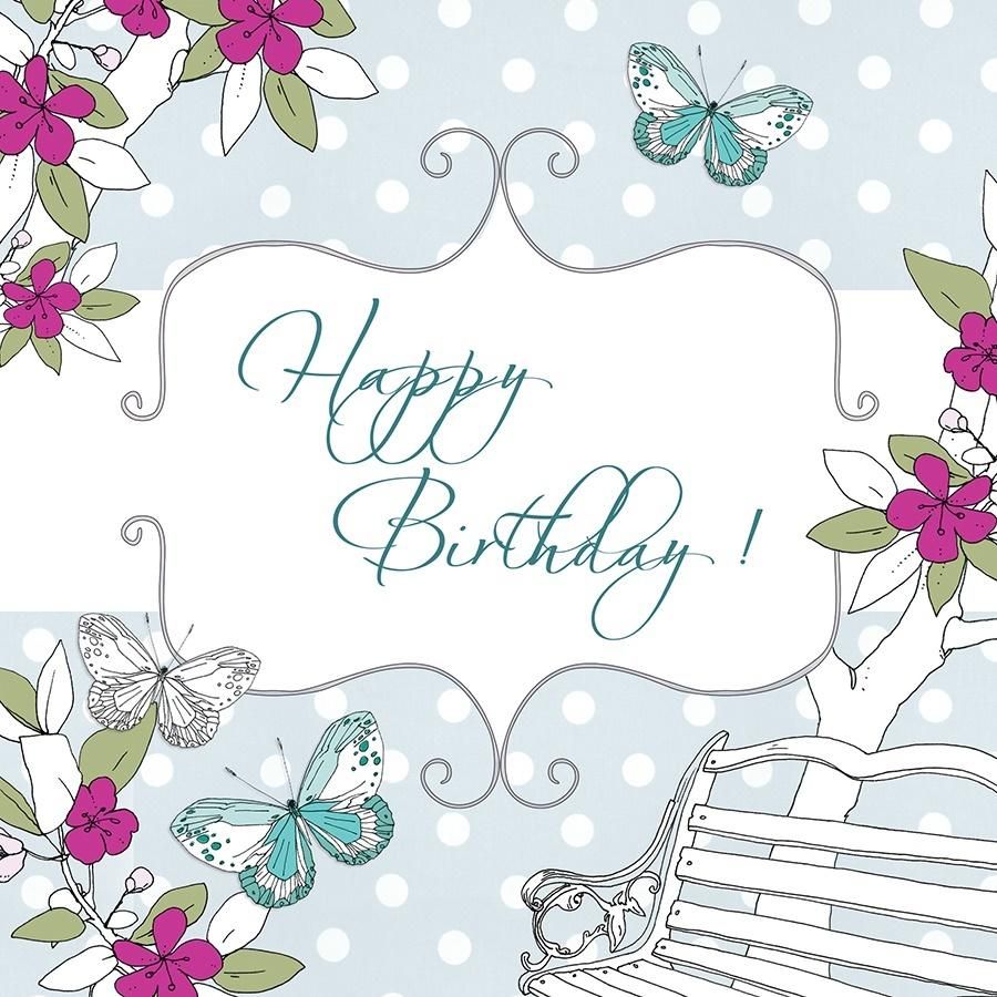 Clear Creation Karnet urodzinowy Swarovski kwadrat ławka (CL1504)