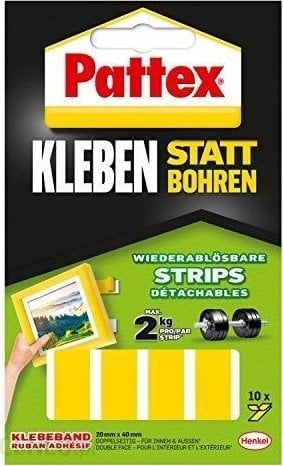Pattex Pattex Kleben statt Bohren, Klebestrips, ablösbar, 10 ST