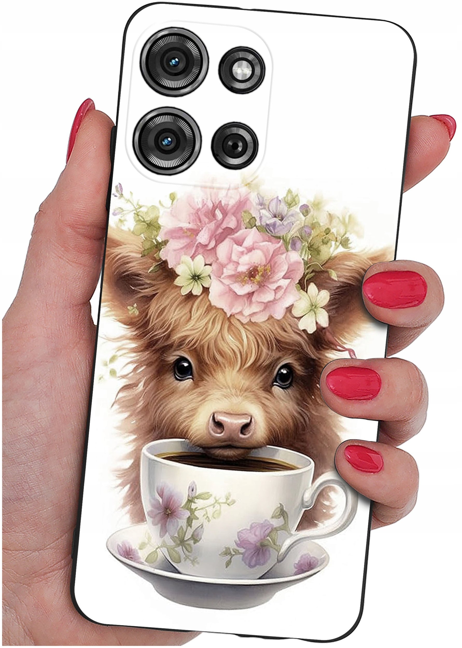 Etui do Motorola G75 5G | WZORY | SILIKONOWE MATT SZKŁO 9H