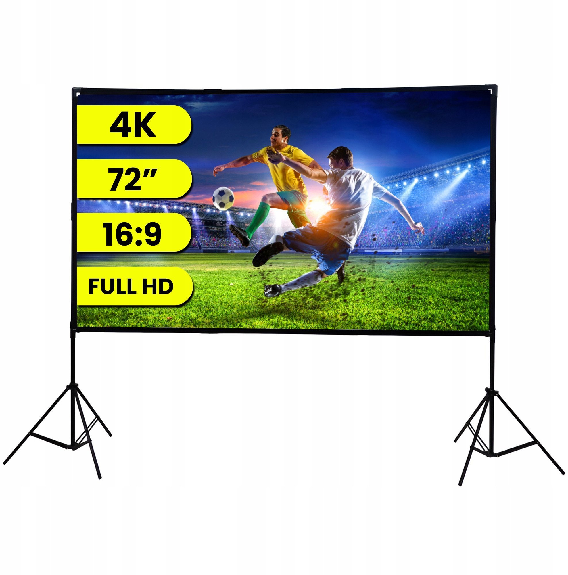 Extralink Foldable Projection Screen 72" Psf-72 | Składany Ekran Projekcyjny | 16:9, 160X90Cm, Biały