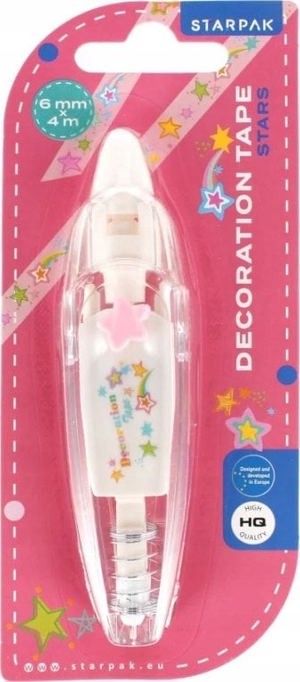 Starpak TASMA DEKOR SPRZYL GWIAZDKI 6MM/4M B/C 12/432PG
