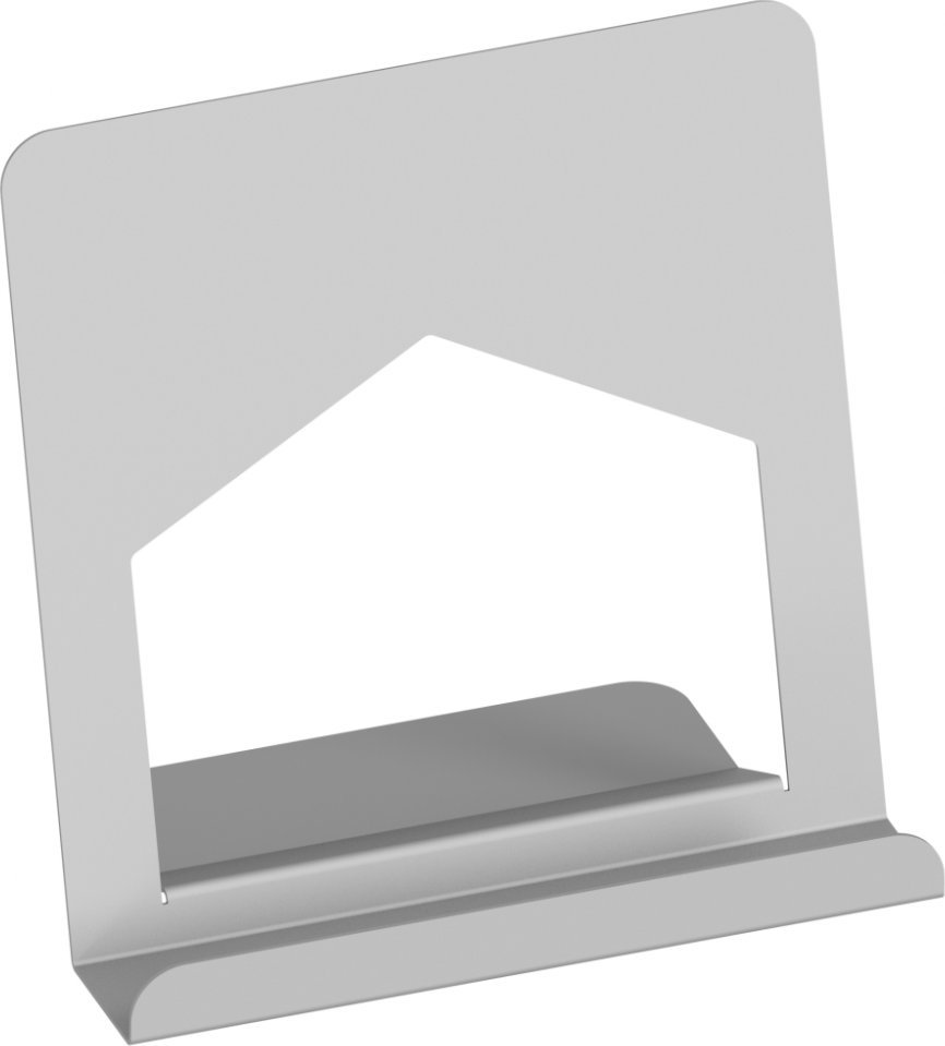 MT3CH Metalowy stojak podstawka podpórka półka uchwyt segregator organizer na płyty winylowe LP książkę telefon tablet srebrny