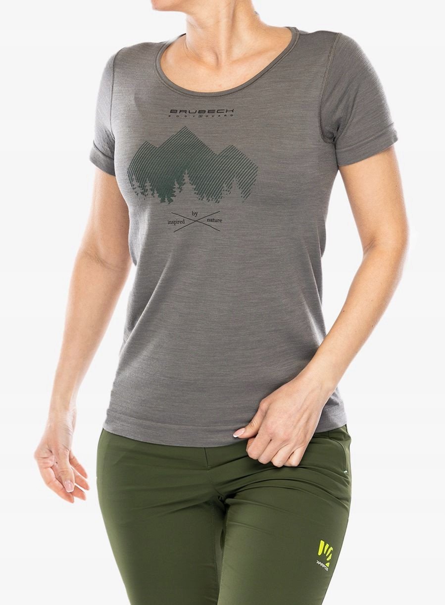 SS1272W Koszulka damska z krótkim rękawem OUTDOOR WOOL PRO szary XL - GÓRY 9