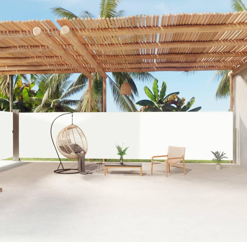 vidaXL vidaXL Zwijana markiza boczna, kremowa, 180 x 1200 cm