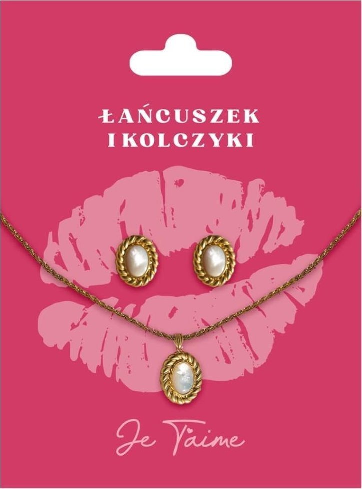 Zestaw biżuterii pozłacany na Walentynki