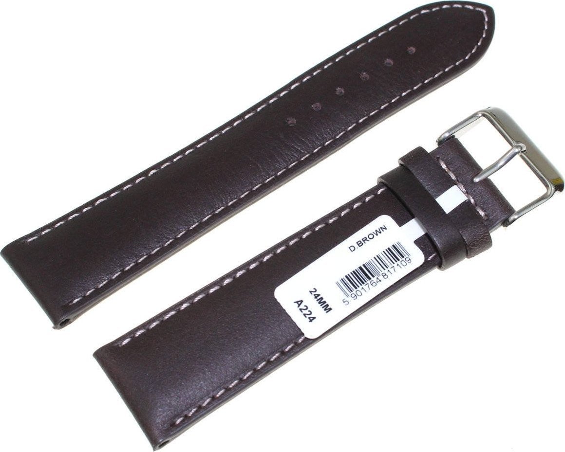 Chermond Skórzany pasek do zegarka 24 mm Chermond A224.24 brązowy XL