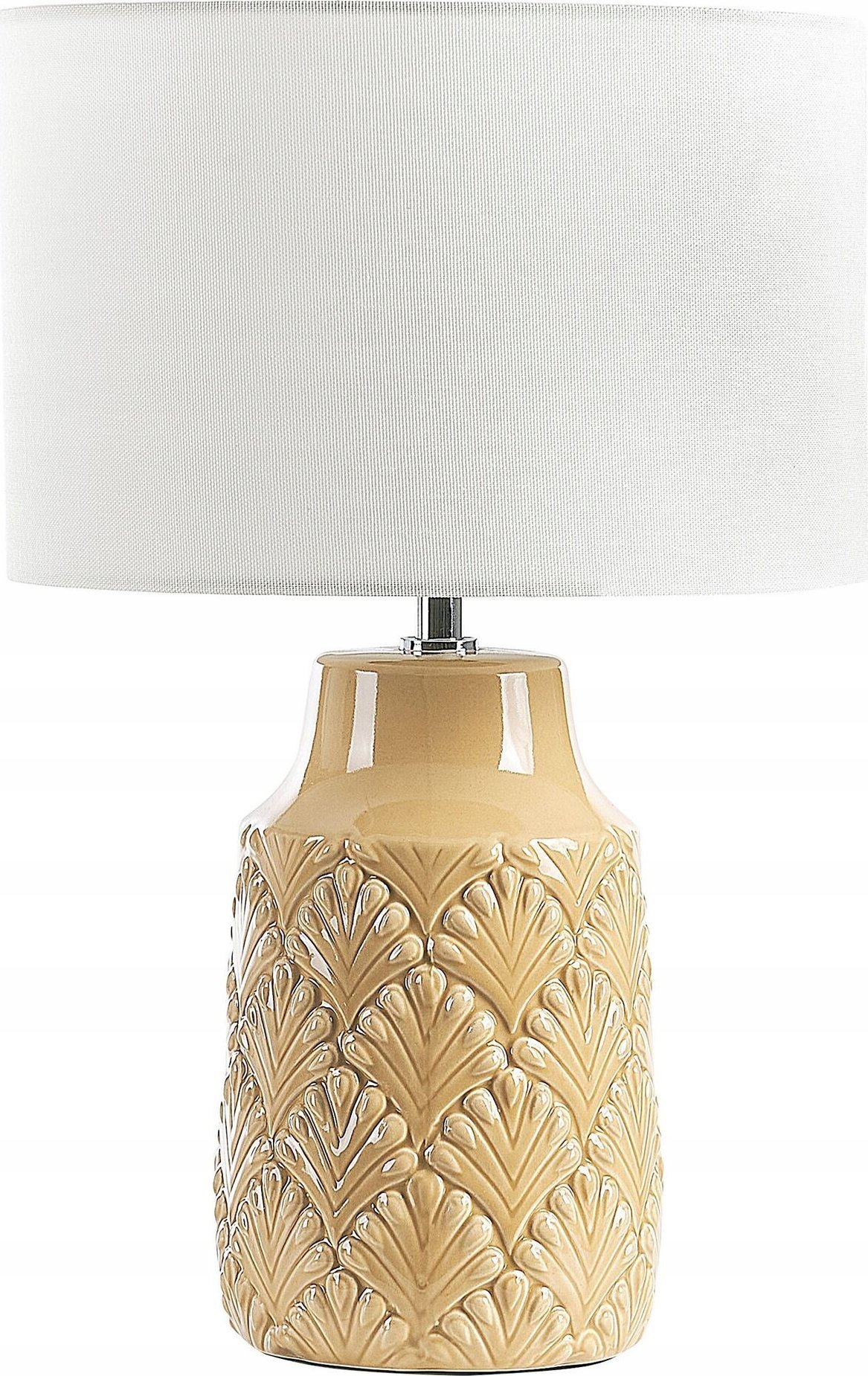 Lampa stołowa Beliani Lampa stołowa ceramiczna pomarańczowa BALAO