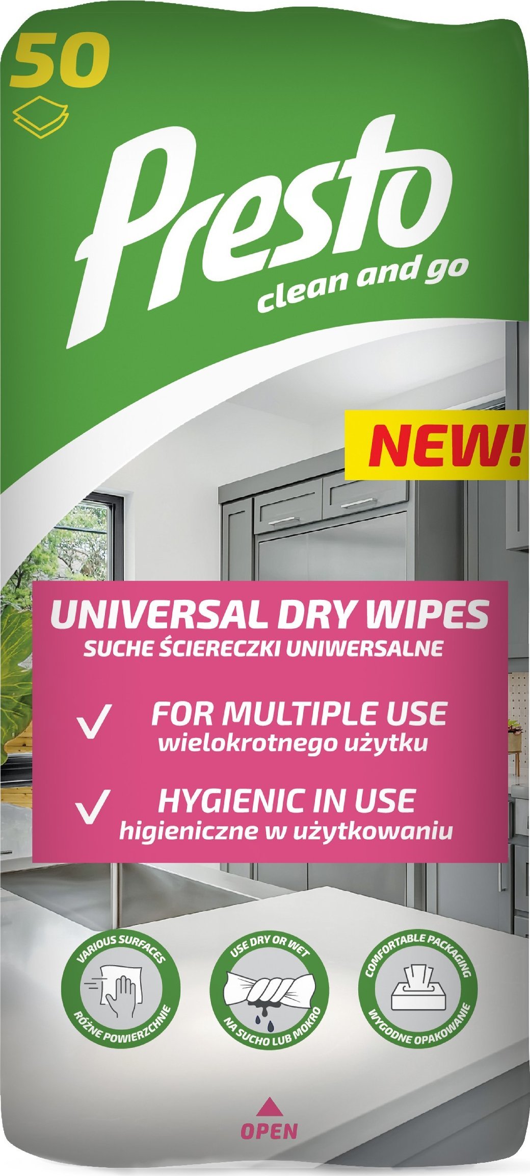 Osram PRESTO ŚCIERECZKI UNIWERSALNE SUCHE, 50 Sztuk