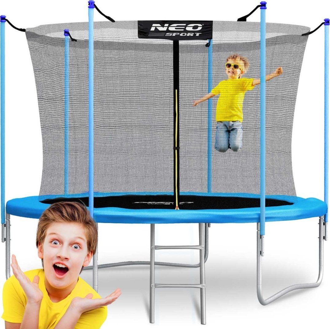 Trampolina ogrodowa Neo-Sport Trampolina ogrodowa 10ft/312cm z siatką wewnętrzną i drabinką