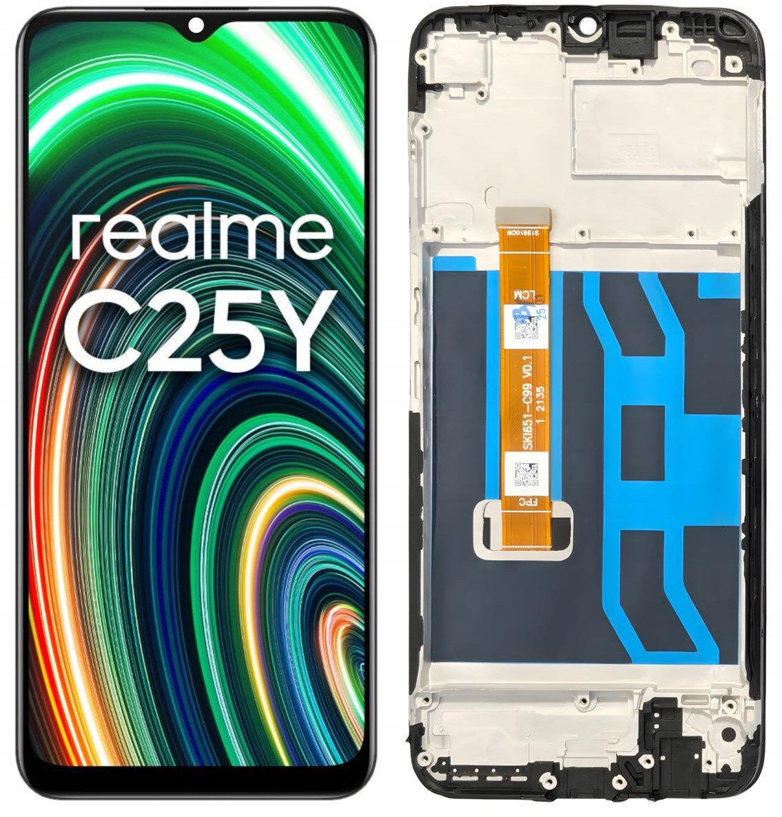 WYŚWIETLACZ EKRAN LCD DOTYK DO REALME C25Y RAMKA RMX3265 RMX3268 RMX3269