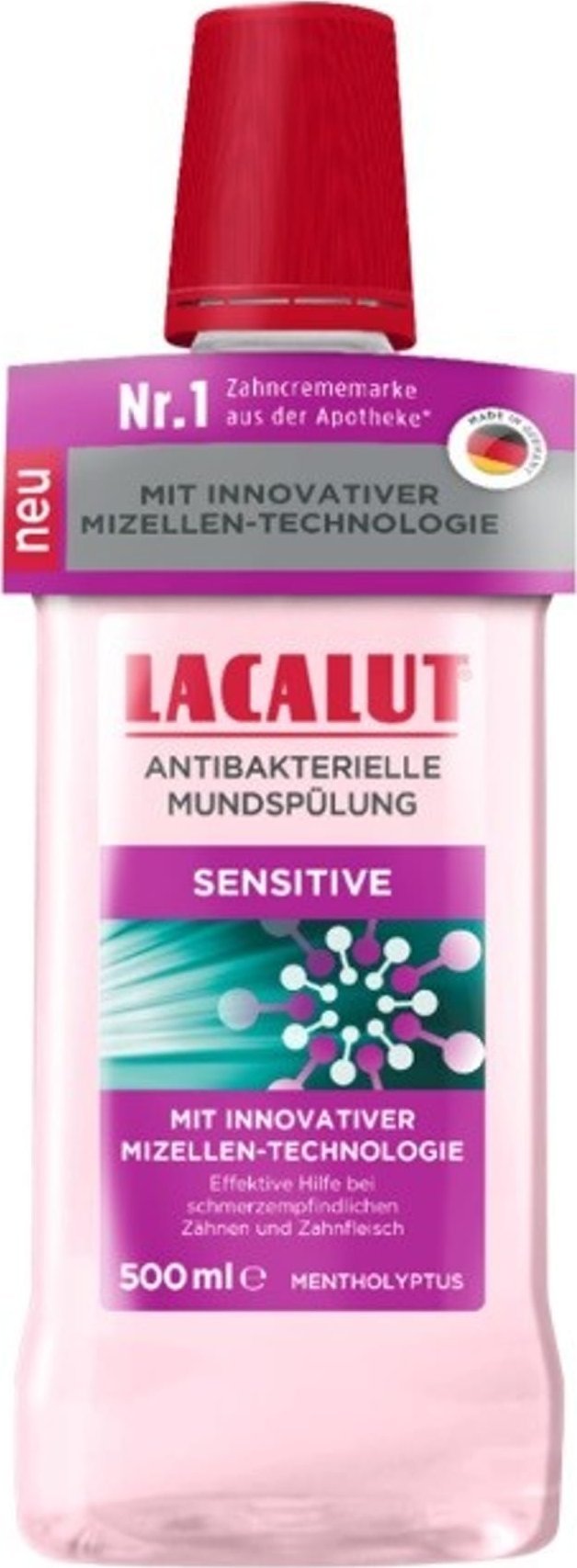 Zdrovit LACALUT Sensitive Antybakteryjny płyn do płukania jamy ustnej z technologią micelarną 500 ml