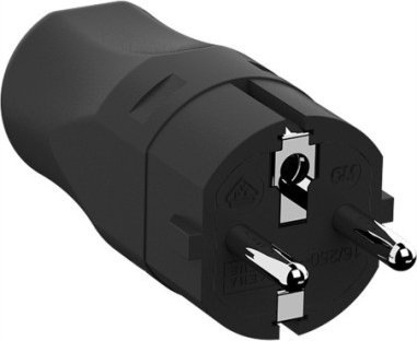 Bachmann Wtyczka montażowa BACHMANN czarna, CEE 7/7 2-biegunowa z uziemieniem ochronnym