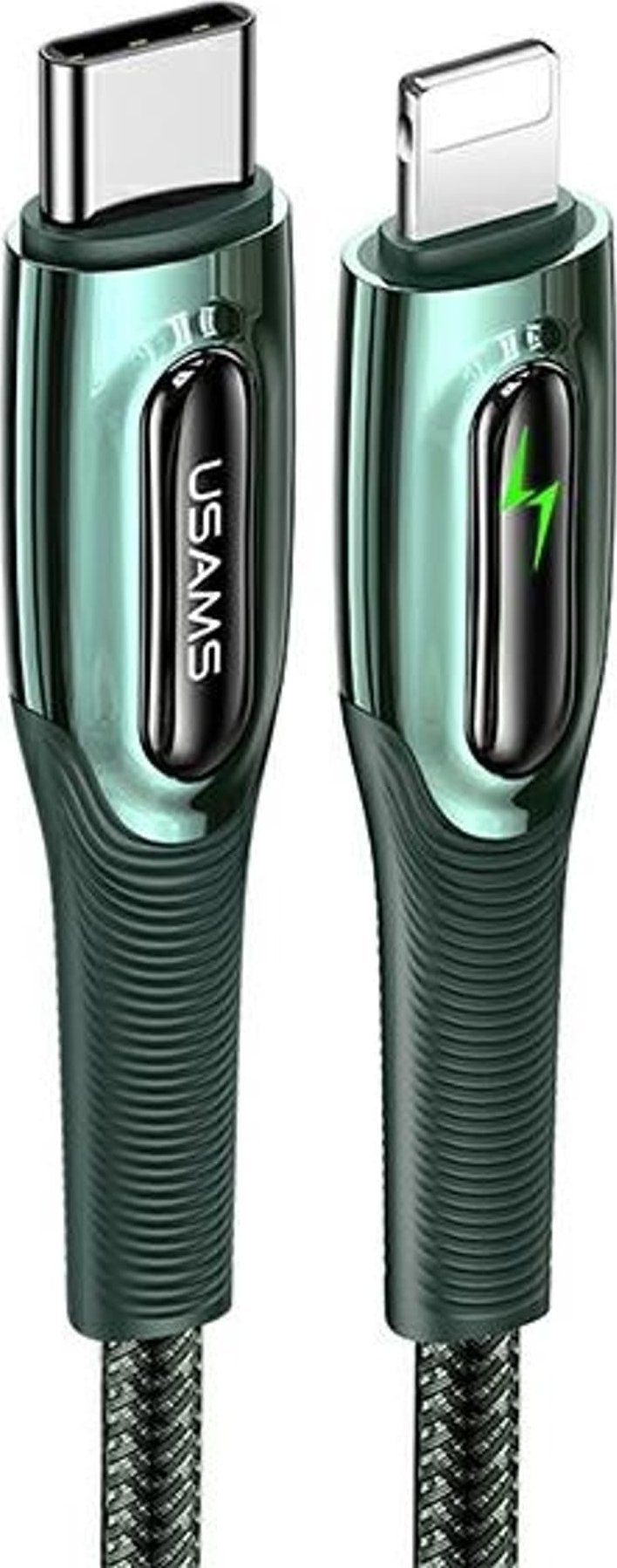 Kabel USB Usams USB-C - Lightning 1.2 m Zielony (Usa001059)