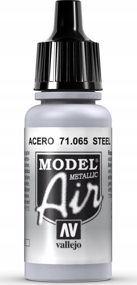 Vallejo Vallejo: 71.065 - Model Air - Metallic - Steel (17 ml)