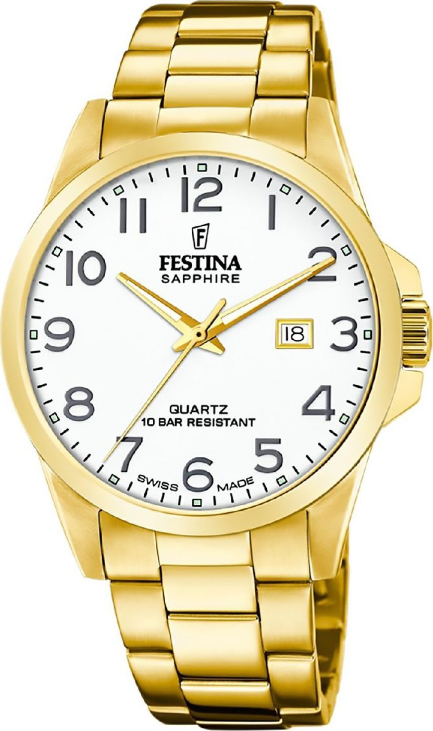 Zegarek Festina Zegarek męski Festina F20044-1 złoty
