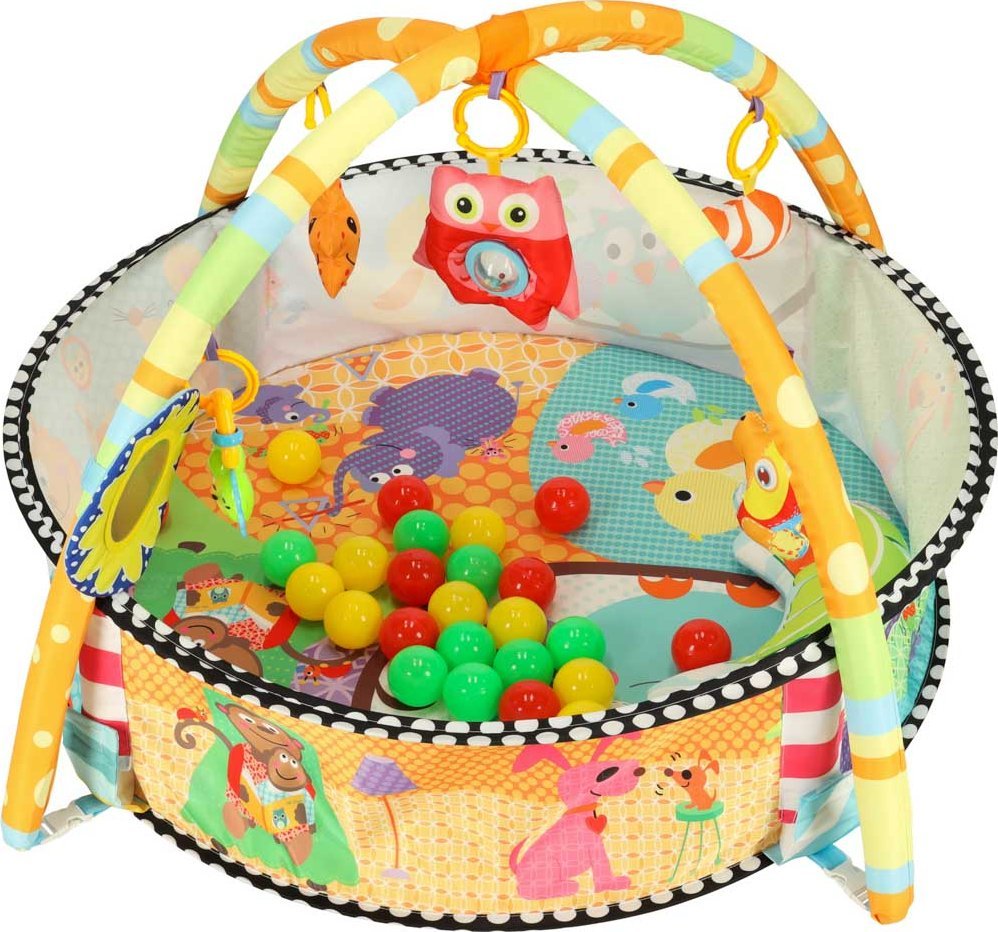 KIK Mata edukacyjna dla niemowląt kojec basenik piłki grzechotki