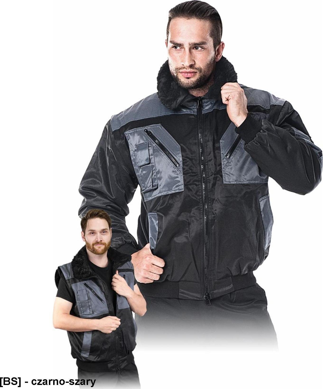 R.E.I.S. ICEBERG - kurtka ochronna - czarno-szary L