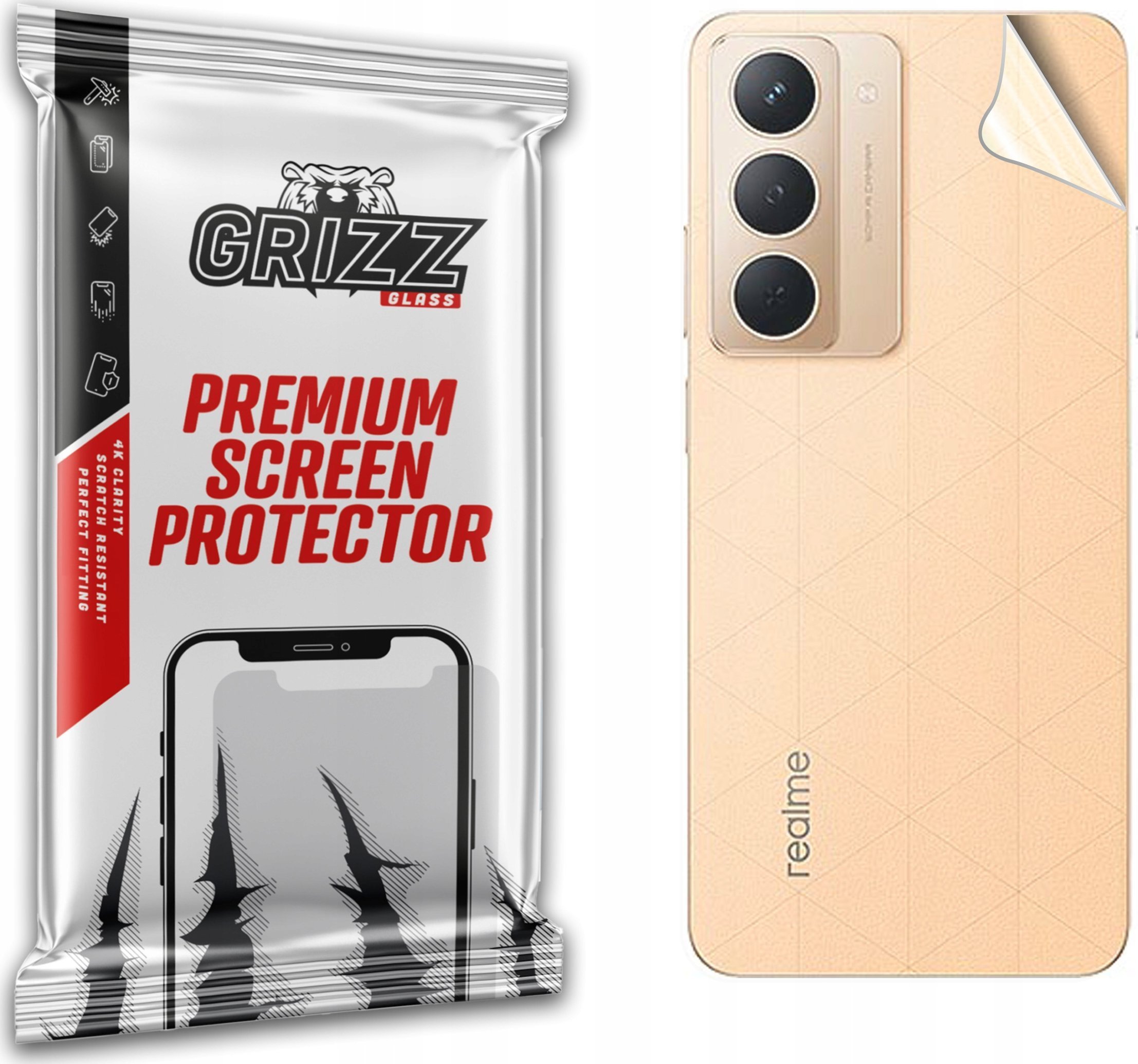 Folia na tył GrizzGlass SatinSkin do Realme P3x
