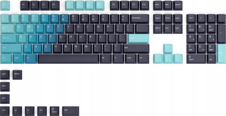 Glorious PC Gaming Race Glorious PC Gaming Race GPBT Keycaps - 114 PBT Tastenkappen, ANSI, US-Layout - Celestial Ice