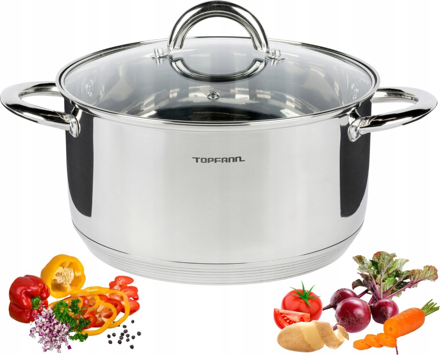 Topfann GARNEK ZE STALI NIERDZEWNEJ 18 CM INDUKCJA 2 L GAZ