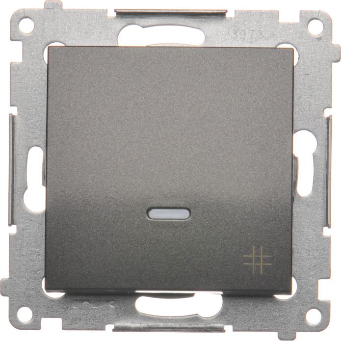 Kontakt-Simon Łącznik krzyżowy z podświetleniem antracyt - DW7L.01/48