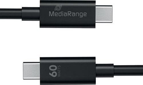 Kabel USB MediaRange USB-C - USB-C 1.2 m Czarny (MRCS213)
