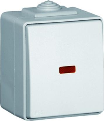 Efapel EFAPEL WATERPROOF48 ŁĄCZNIK SCHODOWY Z PODŚWIETLENIEM KONTROLNYM N/T IP65 BIAŁY 48073 CBR