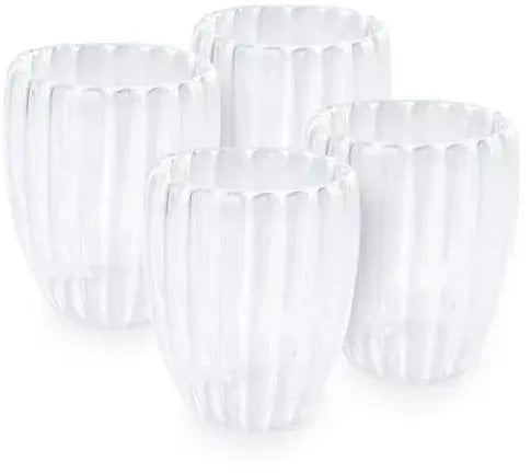 OH - Dobbeltvæggede glas m. riller - 4 pak