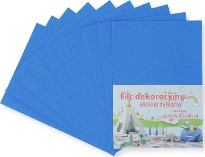 Interdruk Filc A4 samoprzylepny niebieski 20x30cm 10szt