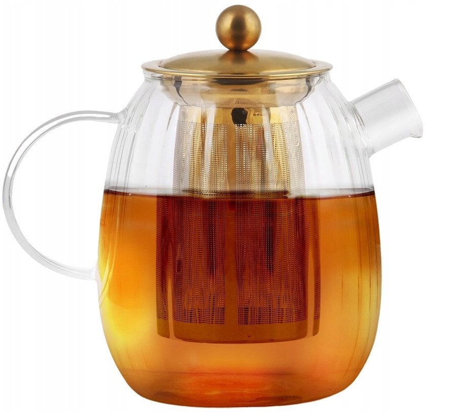 Vialli Design - Tulip dzbanek ze stalowym zaparzaczem złoty mat 1l