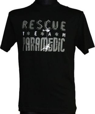LPP - Promostars Koszulka męska RESCUE TEAM PARAMEDIC czarna