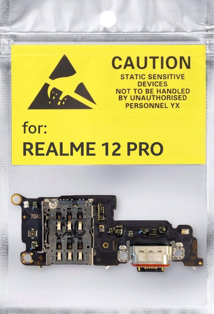 ORYGINAŁ OEM PŁYTKA GNIAZDO ŁADOWANIA USB ZŁĄCZE DO REALME 12 PRO RMX3842