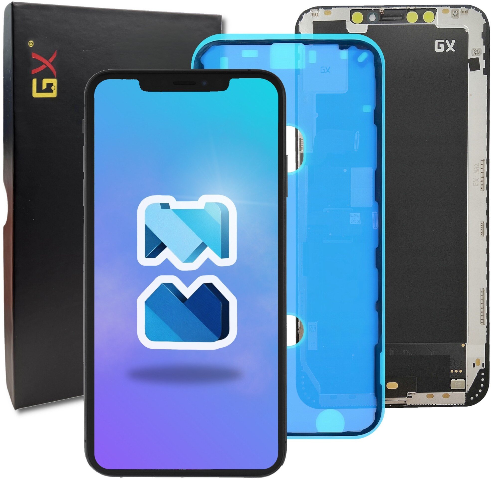 Wyświetlacz do iPhone XS Max LCD Ekran Ramka + Uszczelka Oled wersja GX