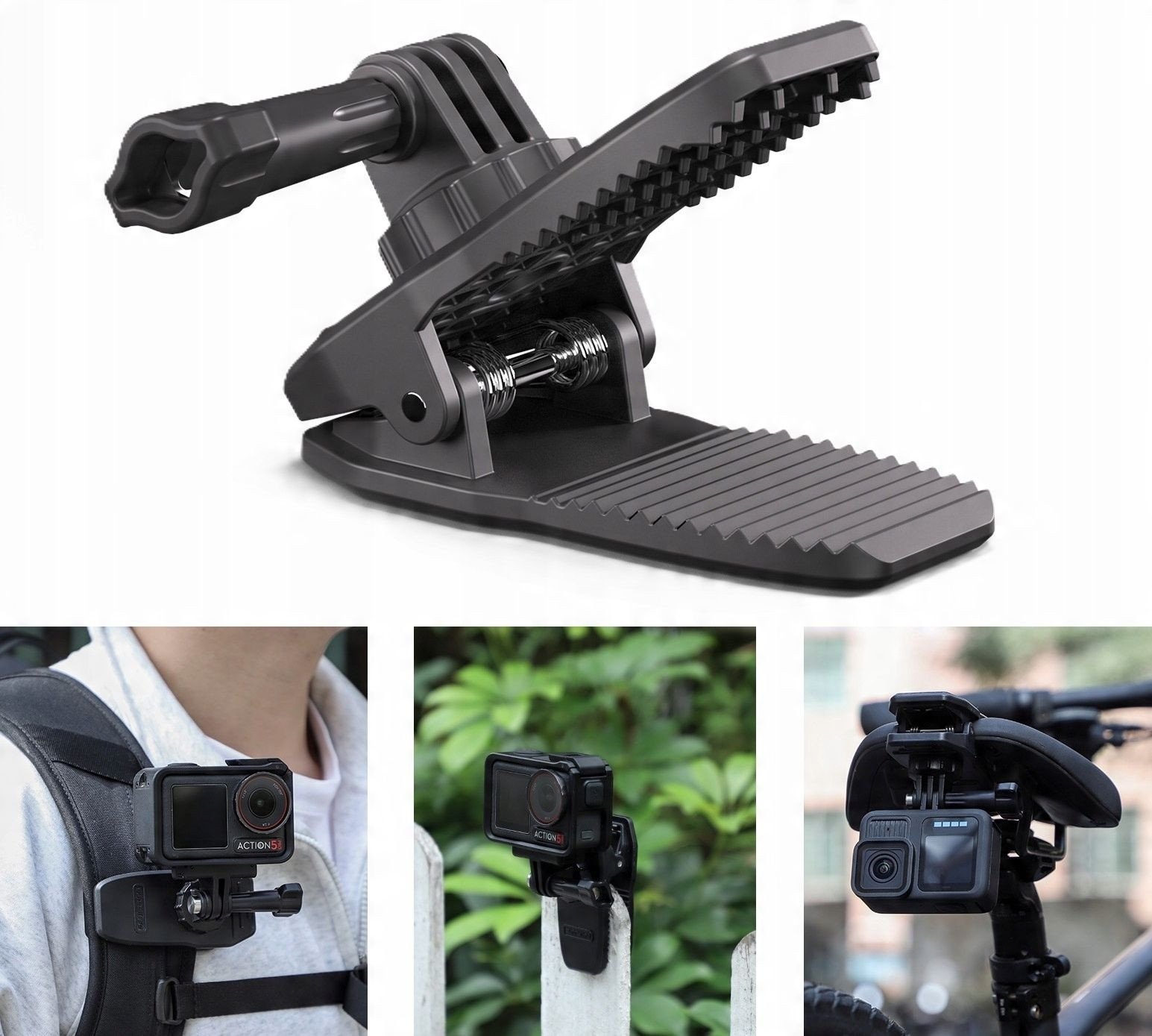 Klips Uchwyt Mocowanie Szybkozłączka Na Pasek Szelki Magnes Na 1/4"" Gopro / Mj949