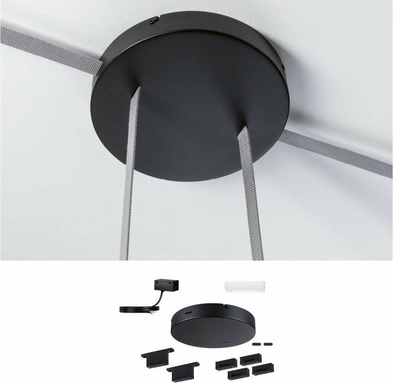 Zestaw instalacyjny z transformatorem systemu ULine max.60W 230V/48V czarny / aluminum