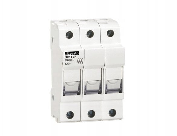 Podstawa bezpiecznikowa 3P 32A do wkładek cylindrycznych 10x38mm FB01F3P