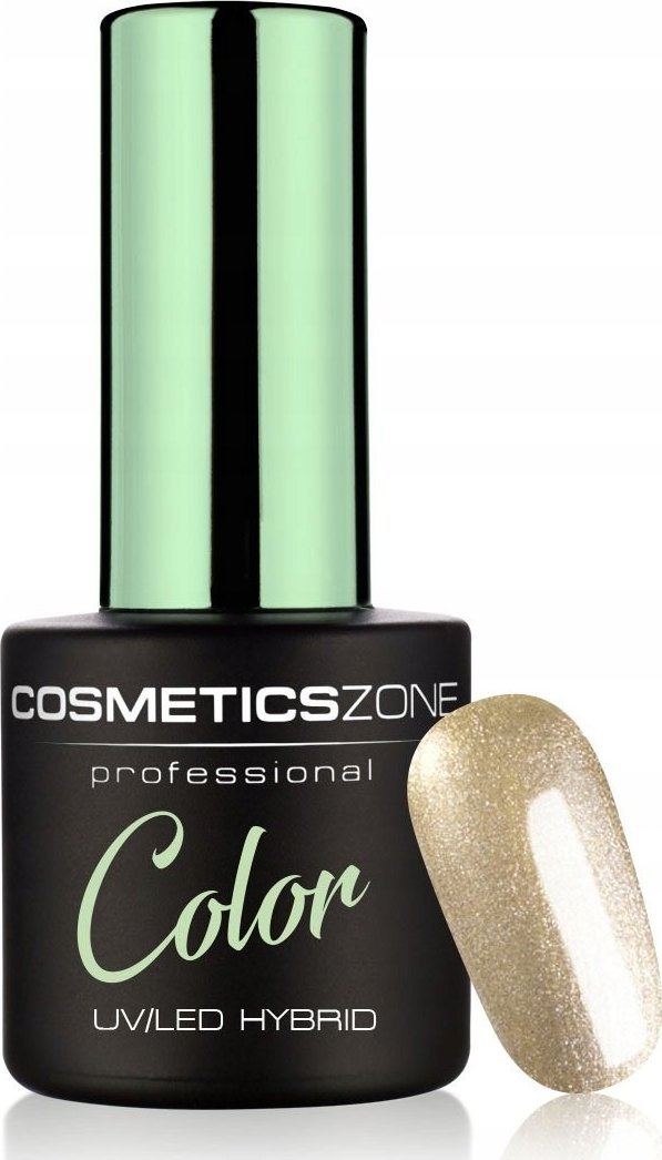 Cosmetics Zone Lakier hybrydowy hipoalergiczny złoty 7ml - Glitter Gold 093