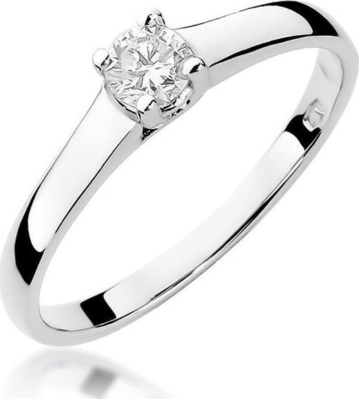 Best Diamonds złoty pierścionek z brylantem 0.20ct 11