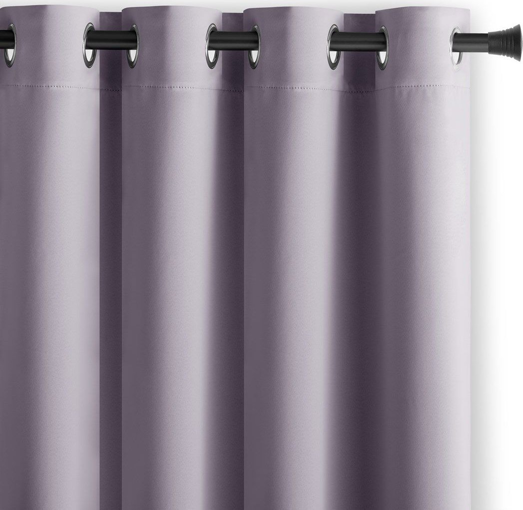 AmeliaHome Zasłona BLACKOUT styl klasyczny na przelotkach 140X245 pudrowy róż