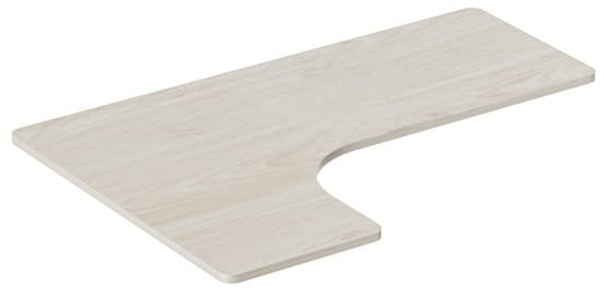 Blat biurka naro�nego, 160x110-60x1,8 cm, laminowana p�yta wi�rowa, Powerton