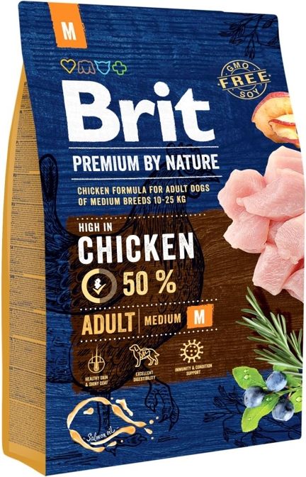 Brit Premium By Nature Adult M Medium 3kg