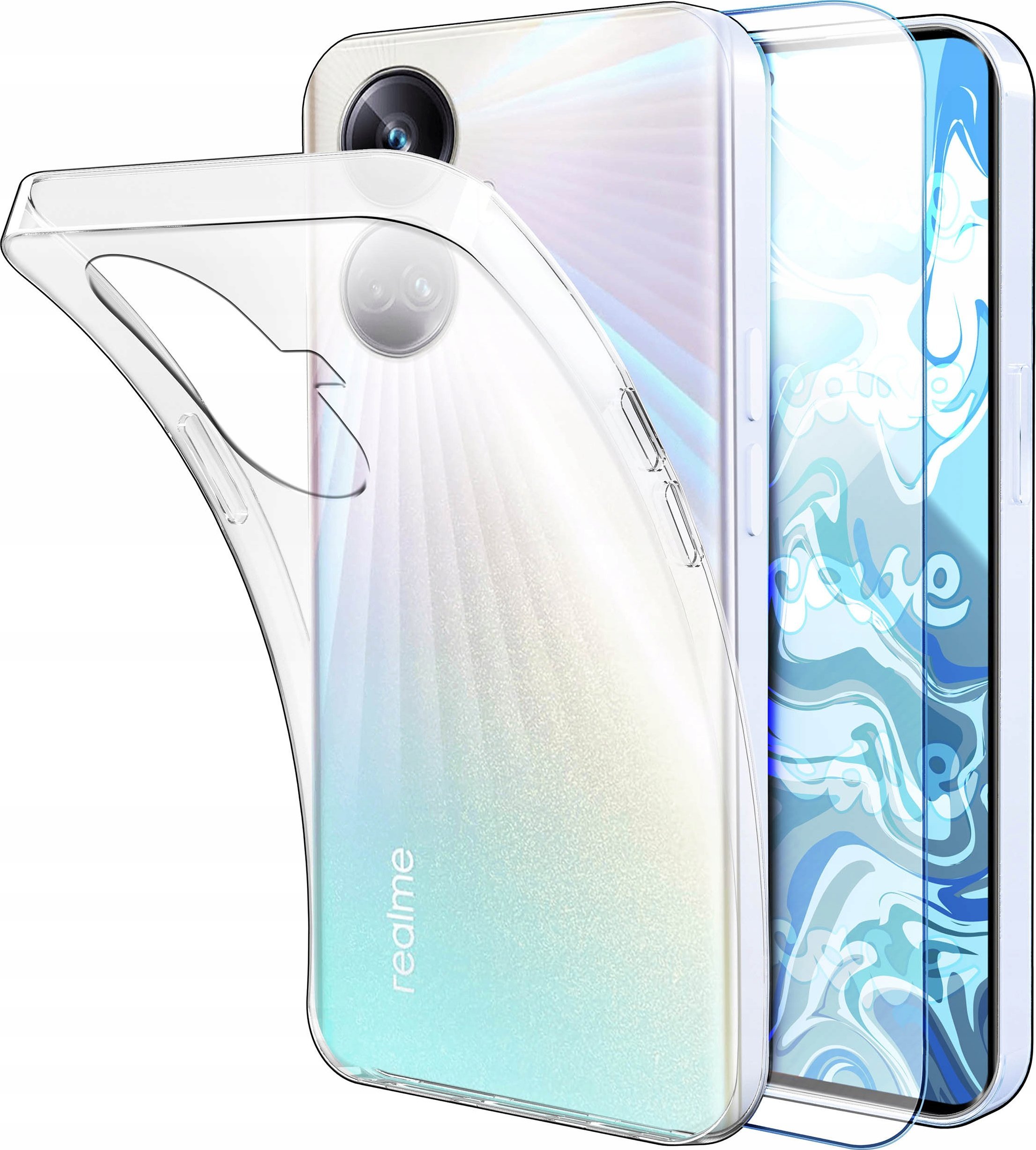 Hello Case ETUI DO REALME 10 PRO PLUS 5G GUMOWE OBUDOWA CASE SILIKON SLIM SZKŁO 9H