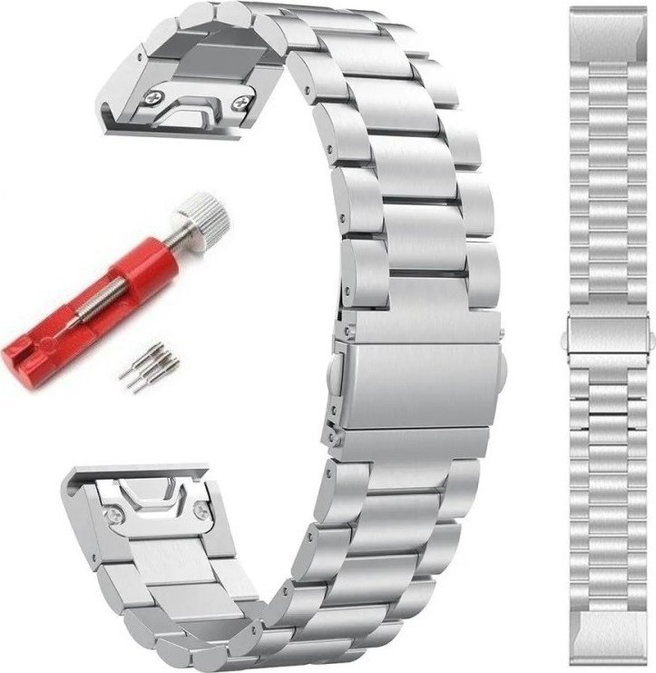 Best Accessories STALOWA BRANSOLETA DO ZEGARKA GARMIN FENIX 5S / 6S / 7S