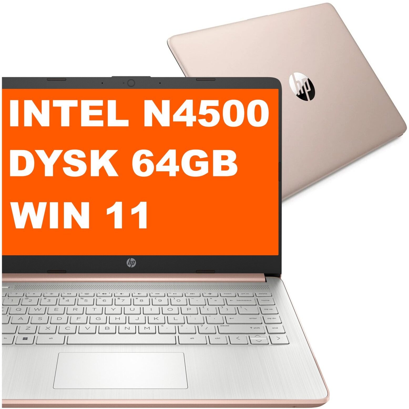 Laptop edukacyjny HP 14-dq3015dx / CD9Y9UA / Intel N4500 / 4GB / eMMC 64GB / Intel UHD / Win 11 / Różowy