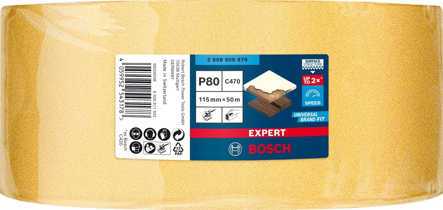 Szlifierka Bosch Bosch Expert C470 sanding sheet, 115mm, K100 (50 meter roll, for orbital sander, for hand sanding)