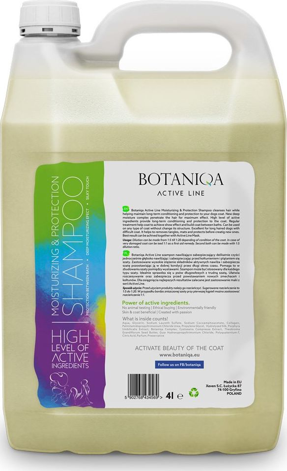 Botaniqa Botaniqa Active Line Moisturizing & Protection Shampoo - szampon nawilżający i regenerujący 4l uniwersalny
