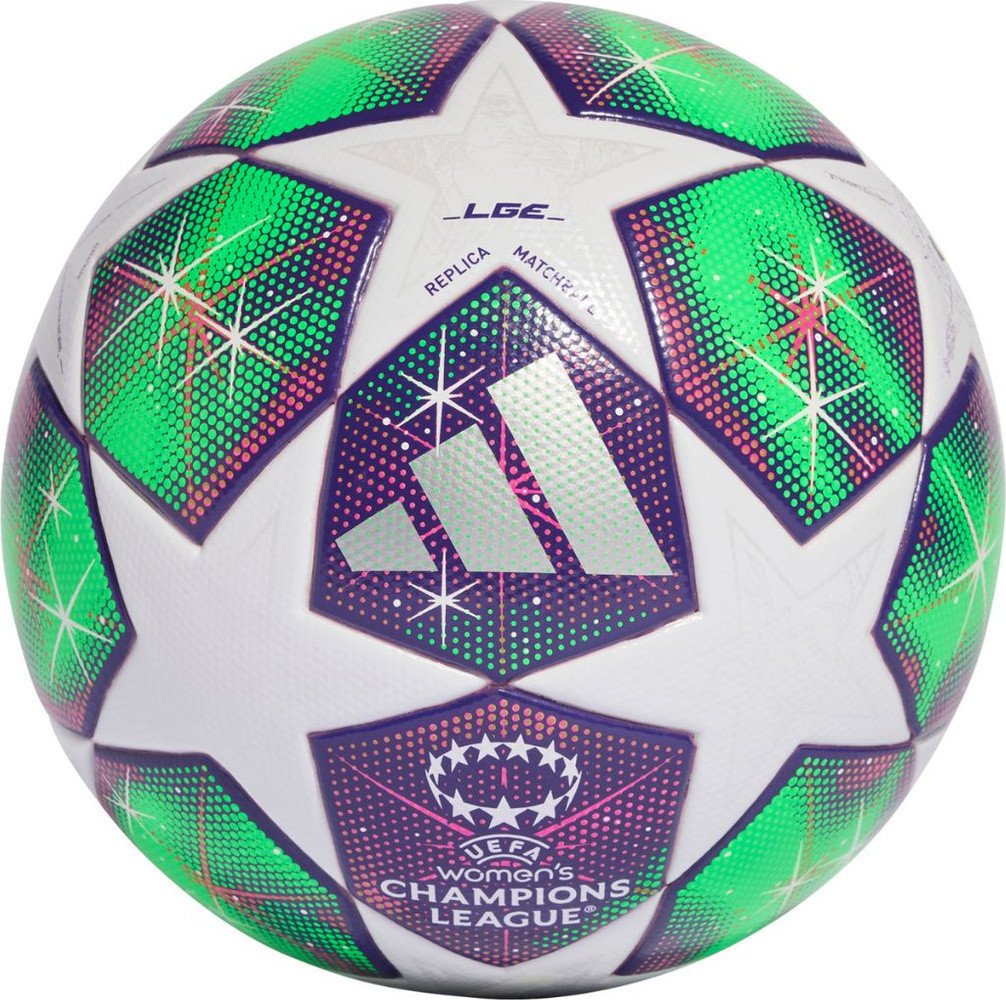 Piłka nożna adidas W UCL 25/26 League Stage League fioletowo-zielono-biała JP1576 5