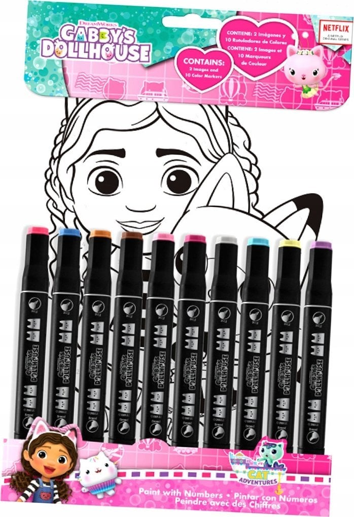 Kids Euroswan Malowanie po numerach Koci Domek Gabi. Gabby's Dollhouse GD00029 Kids Euroswan